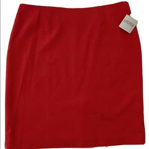 Kasper Stretch Slim-Fit Scarlet Skirt